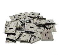 Zilimontt Confezione da 50 rondelle a clip di messa a terra per pannello solare in acciaio inox, 414 x 50 mm, per installazione di tettoie in PVC, compatibili con guida in alluminio fotovoltaico per