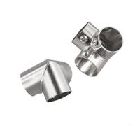 Zilimontt Connettore flangiato per appendiabiti in acciaio inossidabile, diametro interno 26 mm, raccordo ad angolo retto, per tubi in PVC, plastica, metallo e scaffalature, mobili serra (angolo retto