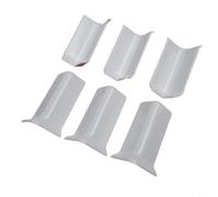 Zilimontt Connettori angolari per battiscopa, confezione da 6, 3 angoli interni e 3 esterni per finiture di base a parete di altezza 8 cm, materiale ABS per il miglioramento della casa e (M bianco)