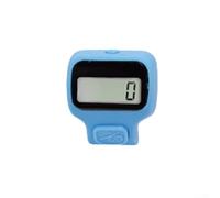 Zilimontt Contatore elettronico portatile con ampio display a LED, design ergonomico e pulsante silenzioso per conteggio fitness, yoga, fisioterapia e (blu scuro)