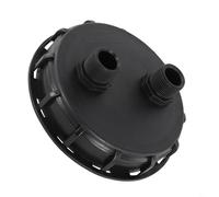 Zilimontt Coperchio per contenitore IBC DN 150 con /2/3 scomparti e filettatura esterna in pollici troppopieno per stoccaggio dell'acqua Barili di pioggia per uso domestico giardino esterno (2 fori)