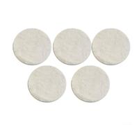 Zilimontt Coperta antincendio di sicurezza per caminetto in fibre di calcio e magnesio silicato, per bruciatori a bioetanolo, rotonda, D = 8,6 x 1,2 cm, bianca, resistente a 1206 °C (5 pezzi)