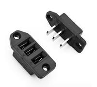 Zilimontt Coppia di connettori per batteria a 3 poli per scooter elettrico ed EV - 30A 500V IP40 guscio in nylon-66 con contatti in rame nichelato per applicazioni di alimentazione AC/DC