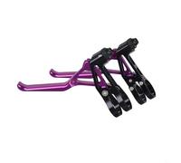Zilimontt Coppia di maniglie del freno, ultraleggere, in lega di alluminio con lavorazione CNC, diametro morsetto 22,2 mm, compatibile con bici pieghevoli e da strada per biciclette lisce (viola)