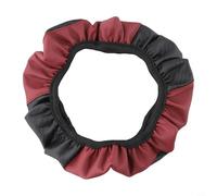 Zilimontt Coprivolante elasticizzato in fibra di carbonio per auto, antiscivolo, interno in pelle PU, accessorio per la maggior parte delle ruote standard da 38 cm, impugnatura comoda per lunghi (D)