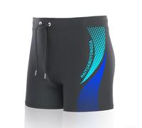 Zilimontt Costume da bagno da uomo per spiaggia e nuoto, ad asciugatura rapida, in nylon/poliestere, con coulisse in vita, foderato e taglie L-5XL (blu 4XL)