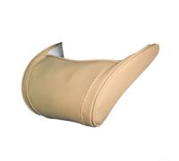 Zilimontt Cuscino poggiatesta auto in memory foam con cinghia regolabile per modello 3 e modello X, supporto ergonomico per il collo per tutte le stagioni in nero, rosso, fronte (beige)