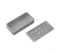 Zilimontt Custodia per strumenti elettrici in alluminio pressofuso, color argento, IP54, custodia impermeabile per apparecchiature elettriche ed elettronica fai da te, con coperchio a tenuta stagna