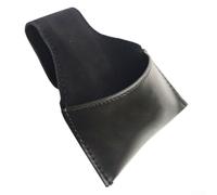 Zilimontt Custodia porta gessetti da biliardo e stecche da biliardo, custodia in pelle PU con passante per cintura, 12 x 10 cm, nero (gesso non incluso)