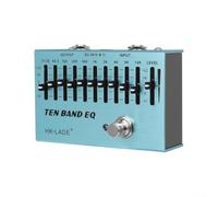 Zilimontt EQ Pedal, 10-Band EQ Guitar Effect Pedal, Mini Equalizzatore Chitarra, True Bypass, Blu