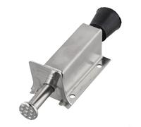 Zilimontt Fermaporta a pedale in acciaio inox, limitatore per pavimento con montaggio verticale, per porte in ferro e legno, argento, 140 mm/200 mm/250 mm (140 mm)