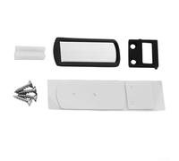 Zilimontt Fermaporta magnetico per pavimento, ultra sottile, senza trapano, per porte in vetro, struttura in lega di zinco con maggiore forza magnetica e assorbimento degli urti, adatto (nero)