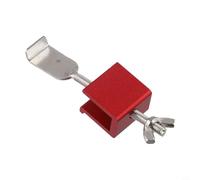 Zilimontt Fermaporta portatile in acciaio inossidabile 304 con doppio dado di regolazione per porte di apertura interna, serratura di sicurezza compatta da viaggio per hotel e uso domestico (rosso)