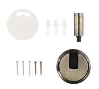 Zilimontt Fermaporta resistente, montaggio a pavimento, antivento, anti collisione, con base magnetica, senza fori, per casa e ufficio, nero (bronzo)