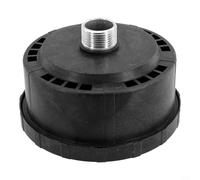 Zilimontt Filtro compressore d'aria con silenziatore, filettatura 25 mm/32 mm, per riduzione del rumore, include elemento filtrante, ricambio in plastica nera per pompe ad aria (25 mm)