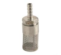 Zilimontt Filtro dell'acqua in linea in acciaio inossidabile 304, 1,5 mm, per sistemi di irrigazione, pompe per acquari, carburante, gas, con raccordi per tubi da 6 mm a 18 mm, alto basso (8 mm)