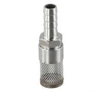 Zilimontt Filtro dell'acqua in linea in acciaio inox 304, 1,5 mm, per sistemi di irrigazione, pompe per acquari, carburante, gas, con raccordi per tubi da 6 mm a 18 mm, alto e basso (14 mm)