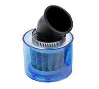 Zilimontt Filtro dell'aria per moto ATV da 38 mm con sistema di filtraggio a doppio strato in rete in acciaio inox, alloggiamento blu, interfaccia di montaggio diritta (smussatura da 35 mm)