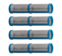 Zilimontt Filtro spruzzatore airless in acciaio inox a 100 maglie per pompa elettrica a spruzzo Graco G 390/395/490/495/595, protezione in plastica blu con maglia fine