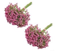 Zilimontt Fiori artificiali realistici di gipsofila per una decorazione elegante, 32 pezzi in PE e schiuma, riempitivo per bouquet di respiro del bambino con steli pieghevoli per centrotavola per la