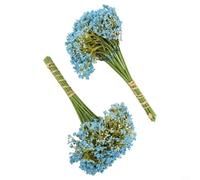 Zilimontt Fiori artificiali realistici di gipsofila per una decorazione elegante, 32 pezzi in PE e schiuma, riempitivo per bouquet di respiro del bambino con steli pieghevoli per centrotavola per la