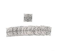 Zilimontt Foglio riflettente per Total Station, 100 pezzi, per nastro riflettore, quadrati, con mirino, per il monitoraggio delle costruzioni di indagine, bianco, 20-60 mm (3 cm x 3 cm)