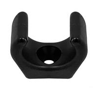 Zilimontt Gancio e morsetto per scala, in nylon nero, compatibile con tubi da 24 mm, accessorio durevole per canoa, yacht e rafting, clip di montaggio sul ponte con scanalatura (2 pezzi)
