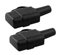 Zilimontt Guaina antipolvere impermeabile 50A con tappo, protezione in PVC per connettori SG50A, caravan, pannello solare, 4WD, scatola batteria, nero o rosso (2 pezzi, nero)