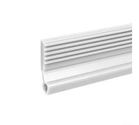Zilimontt Guarnizione in gomma TPE con retro autoadesivo, 1 m, per prevenire spifferi, riduzione del rumore e blocco della polvere, materiale in gomma flessibile per soglia della porta (piccola bianco