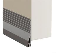 Zilimontt Guarnizione per porta inferiore a onda, 100 x 4,5 cm, in TPE con design a tre strati, per isolamento acustico, resistente alle intemperie, antivento e protezione, facile (marrone)