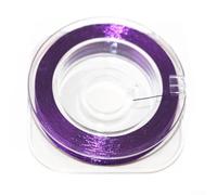 Zilimontt Guida per canna da pesca, 50 m, tessuto multistrato in poliestere 300D 500D, per avvolgere e riparare canne, con rivestimento luminoso, finitura lucida resistente (viola) (300D)