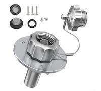 Zilimontt Ingresso dell'acqua della città di RV dell'acciaio inossidabile con valvola di ritegno, 3/4 "GHT a 1/2" per adattatore NPT per il collegamento dell'acqua del camper e del rimorchio