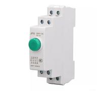Zilimontt Interruttore a pulsante su guida DIN, 24 V AC/DC, interruttore di controllo elettrico modulare rosso e verde per contattore di avviamento, per macchine CNC, scatole di distribuzione