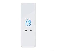 Zilimontt Interruttore sensore a infrarossi senza contatto, pulsante di controllo senza contatto, distanza regolabile 5-20 cm, ritardo 0,3-30 s, CC 12 V/24 V per sistemi di controllo accessi, nero