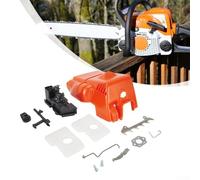 Zilimontt Kit albero di prolunga per filtro dell'aria compatibile con motosega MS180 MS170 018 017 - Gruppo coperchio superiore con testa cilindro, guscio filtro, leva starter e