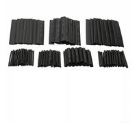 Zilimontt Kit assortito di tubi termorestringenti 127/328/530 pezzi in poliolefina 2:1, guaina isolante per cavi elettrici ignifughi, set per riparazione e protezione in (127 pezzi (J))