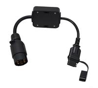 Zilimontt Kit convertitore adattatore luce rimorchio piatto europeo da 7 pin a 4 vie, con copertura antipolvere. Per collegamento di segnali di direzione per veicoli, camper, barche, rimorchi, freni