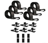 Zilimontt Kit di fissaggio per bobina di copertura solare per piscina, con 6 cinghie e clip, materiale in nylon resistente con denti seghettati per un fissaggio sicuro su coperture per piscine