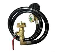 Zilimontt Kit di prolunga per tubo di prolunga con adattatore per propano da 0,9 m, con manometro, per barbecue, grill, stufa, fornello da campeggio, connessione tipo 1, connettore serbatoio da 9,1 kg
