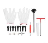 Zilimontt Kit di strumenti per la rimozione del nucleo della valvola degli pneumatici, 22 pezzi, estrattore di stelo a cambio rapido con anima TR413/TR414, per auto, camion, ATV, moto, rimorchi, prato