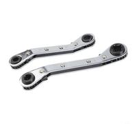 Zilimontt Kit di strumenti per la rimozione del nucleo della valvola sottovuoto con doppia chiave di riparazione, 4 in 1 per HVAC, set di manutenzione per R22/R407/R410A, include dadi in ottone