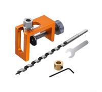 Zilimontt Kit per fori tascabili a lunga durata con scala regolabile e bloccaggio sicuro per una lavorazione precisa del legno, punta da trapano da 10 mm inclusa per progetti di porte di armadietti