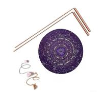 Zilimontt Kit per rabdomanzia in rame con sonde telescopiche in rame al 99,9% e piastra a pendolo piramidale per divinazione dell'acqua, prospezione minerale, guarigione energetica, spirituale