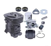 Zilimontt Kit pistone cilindro 38mm per motosega serie 136 137 141 142 e 530071345 530071987 con paraolio, guarnizioni e parti di ricambio carburatore