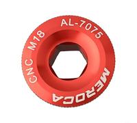 Zilimontt Lega di alluminio per CNC per copertura bullone guarnitura bicicletta M19 M20 vite di fissaggio braccio manovella compatibile con corona cava Prowheel IXF LEBYCLE M4000 M590 M596 (rosso)