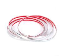 Zilimontt Listello cromato per tettuccio, porta, paraurti e specchio, larghezza 8 mm, lunghezza 2 m, in morbido PVC con supporto, colore argento, decorativo per bordi a V