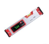 Zilimontt Livella digitale elettronica con display LCD e base magnetica, 200/300/400 mm, angolo in alluminio per costruzione, precisione ±0,05°, spegnimento automatico e suono (300 mm)