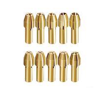 Zilimontt Mandrini per trapano in ottone per trapano di precisione da 0,5 a 3,2 mm, compatibili con utensili rotanti Dremel, mini mandrini per trapano elettrico (4,8 mm)