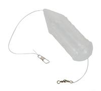 Zilimontt Mangiatoia trasparente per larve da nuoto, per attrezzatura da pesca alla carpa, design con telaio scanalato in plastica, tiene l'esca in modo sicuro per un lancio accurato, adatto per vermi