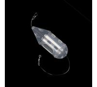Zilimontt Mangiatoia trasparente per larve da nuoto, per attrezzatura da pesca alla carpa, design con telaio scanalato in plastica, tiene l'esca in modo sicuro per un lancio accurato, adatto per vermi